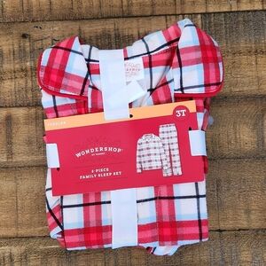 Wondershop 2-Piece Plaid Sleepwear Set - 3T